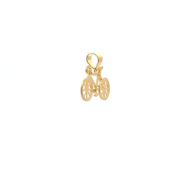 18K Gold Pendant Bicycle 1.92grams - Picture 5 of 13